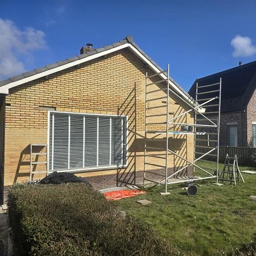 Gevelrenovatie project op de Sportlaan in Tuitjenhorn Maart 2025 